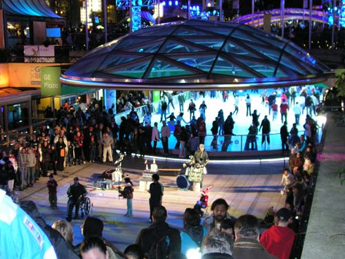 Skating at Robson Square