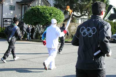 The Olympic Torch Runs Through Queensborough, New Westminster
